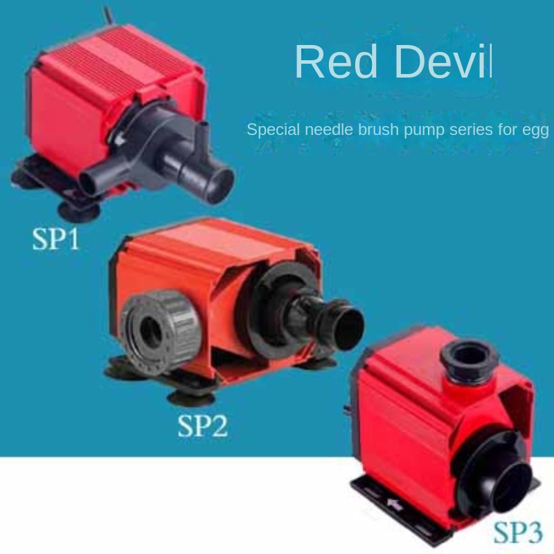 Marine Aquarium Return Pump - 110-220V pompa sikat jarum merah iblis
