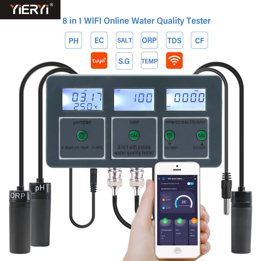 WiFi Tuya Smart PH Meter Data  - Marine Aquarium Water Analyzer ulasan dan harga