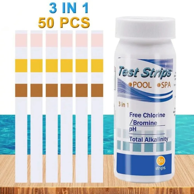 Strip Tes PH Klorin SPA Kolam  - Marine Aquarium Water Analyzer ulasan dan harga