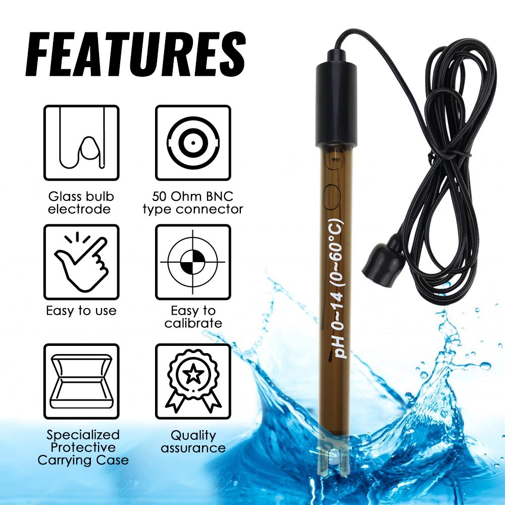 Ph Meter Ph Sonde Pool BNC tip - Marine Aquarium Water Analyzer ulasan dan harga